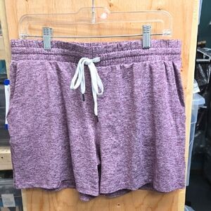 Pacific Trail Size L Heathered Purple Grey Pull On Lounge Short